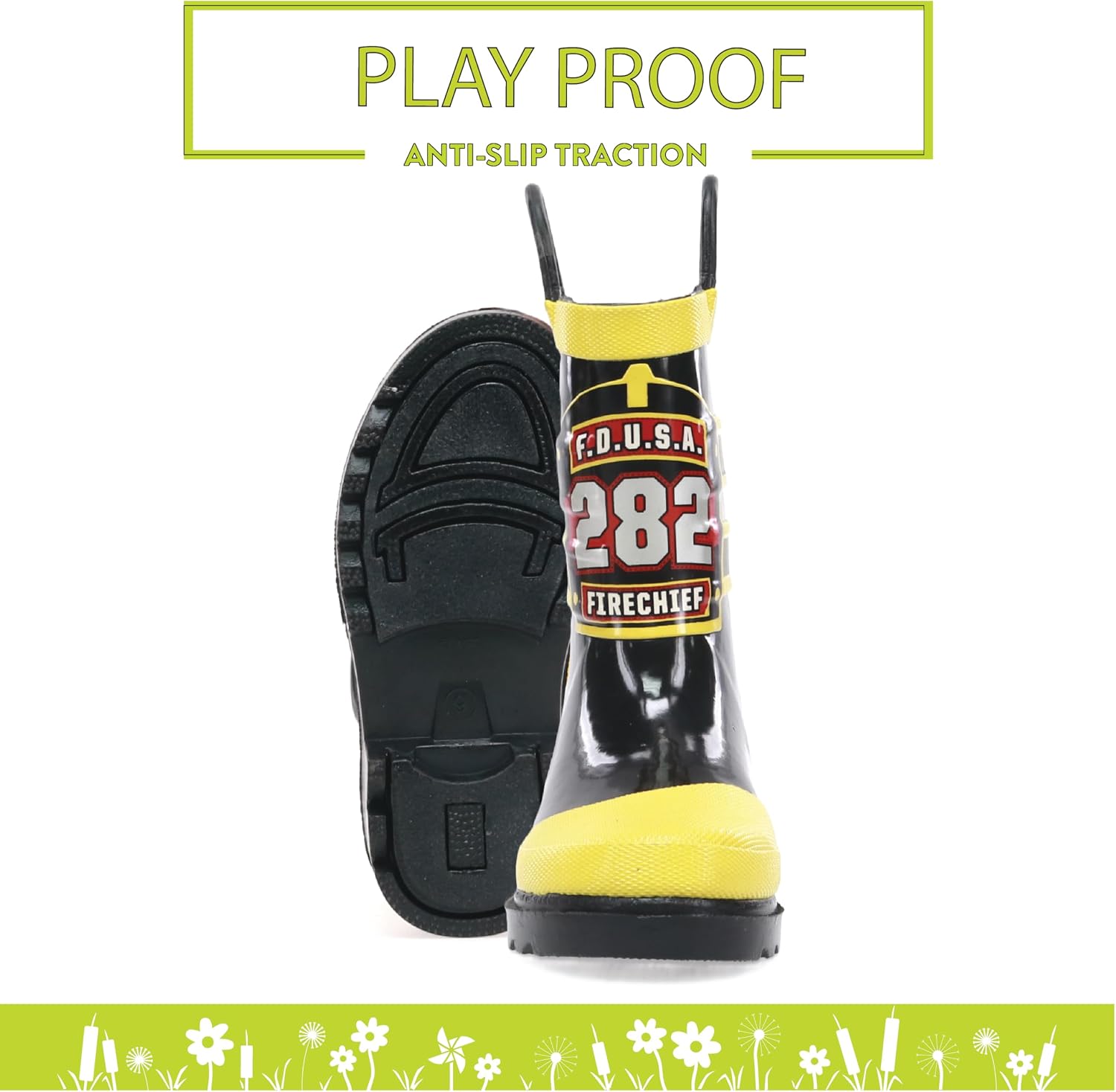 Western Chief Rain Boots with Pull on Handles for Toddlers and Kids - Premium Waterproof Boots for Boys and Girls