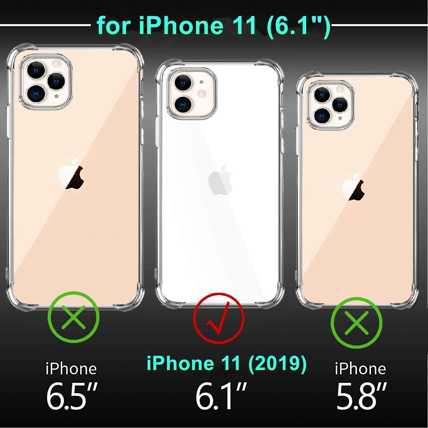Hepix iPhone 11 Case 6.1 inch Clear Cherry Flowers with Design, Cute Floral Slim Flexible Crystal TPU Full-Around Shockproof Bumper Protective iPhone Case for Women, Anti-Scratch Shock Absorption Pink
