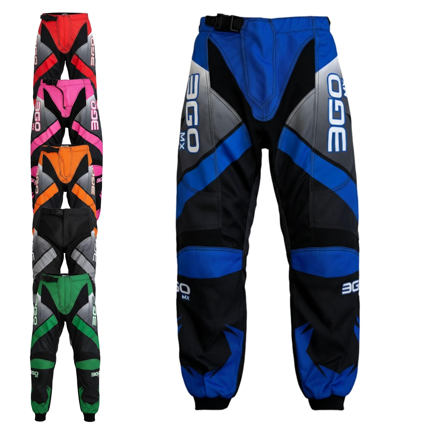 3GO Kids MX Motorbike Motocross Trouser - Junior Off Road MX Pants for Quad ATV, Motorbike Motorcycle Quad Pit Dirt-Bike Off Road Kart ATV Child MTB BMX1 - Motocross Kids MX Sports Racing Trouser