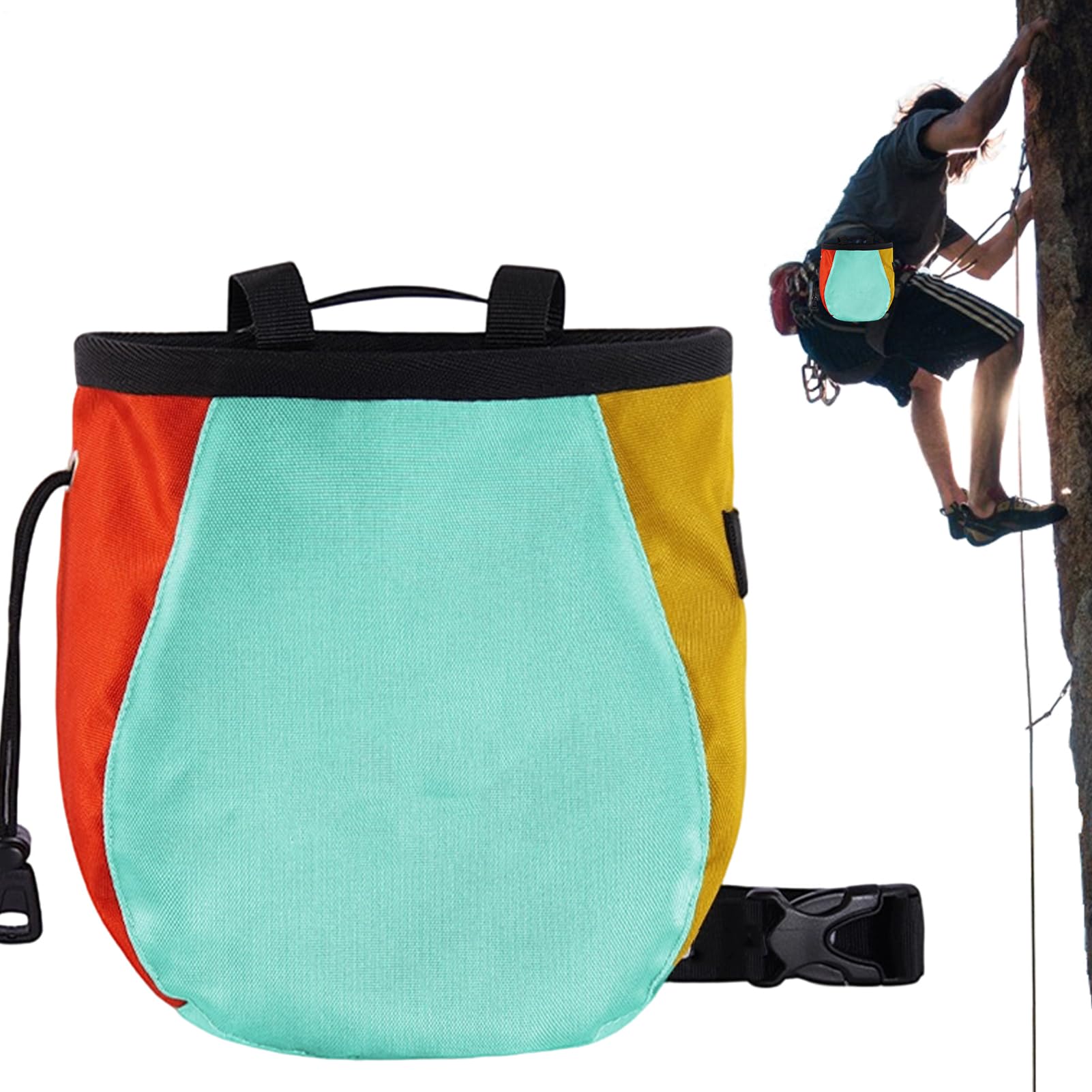 Gym Chalk Bag - Refillable Pouch with Waist Belt | Gymnastics Chalk Pot Climbing Gear,for Weightlifting Golf Workout Sports Adventure Training Weightlifters Athletes