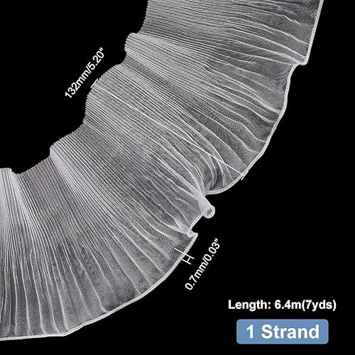 Miniatura 2 de PH PandaHall 7 yardas de tela de tul de organza retro para árbol de Navidad, vestido de boda, maquillaje, espectáculo, disfraz, cortina, mantel para