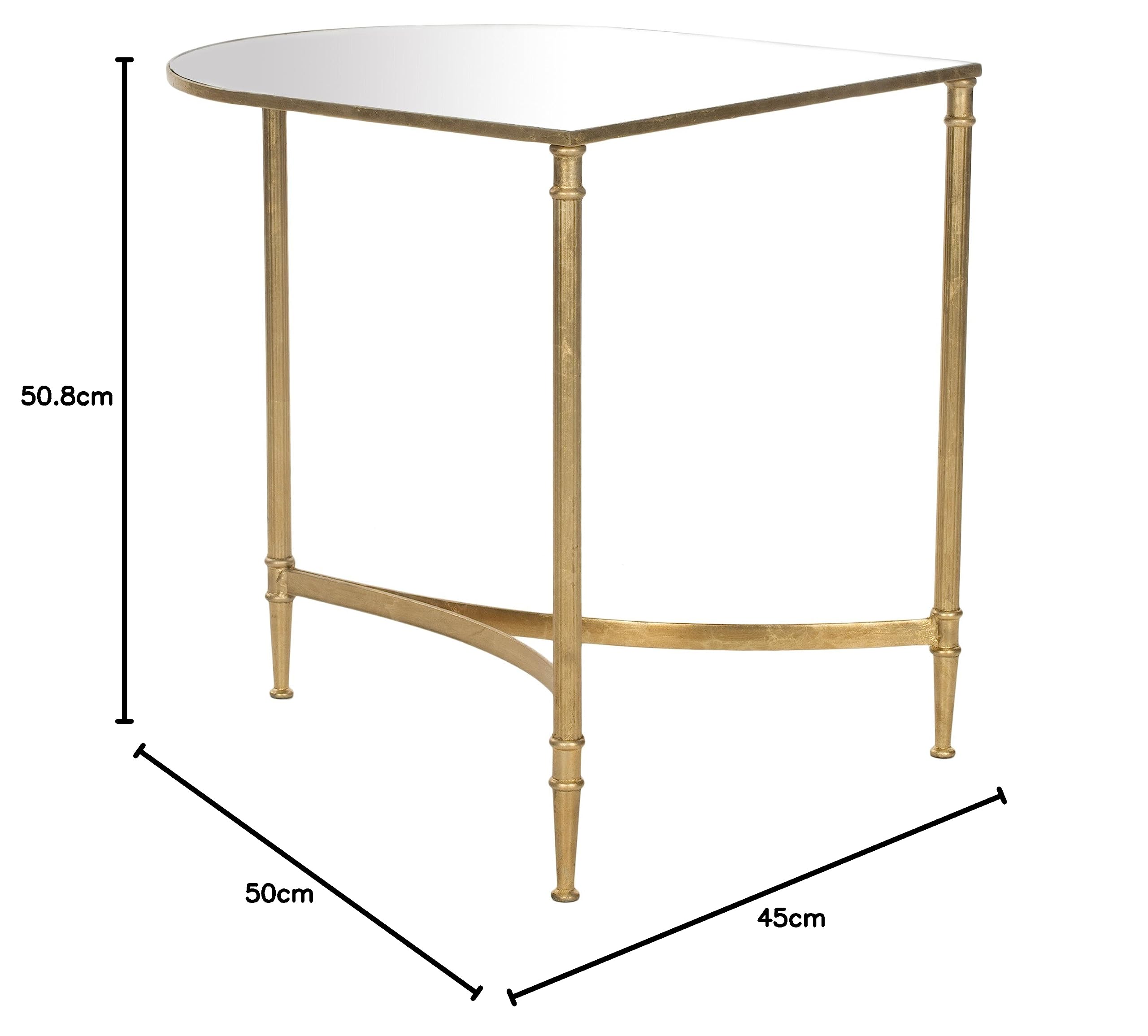 Safavieh EAF2532A Hudson Table d'Appoint Métal Or/Miroir 50 x 45 x 50,8 cm