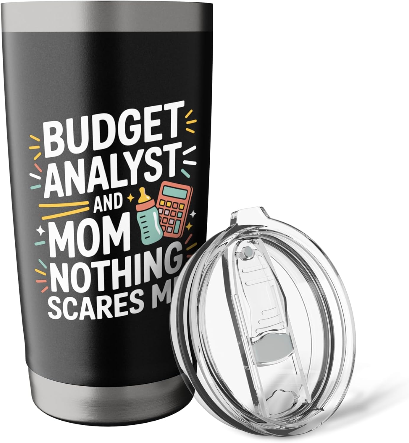 Budget Analyst Mom Design Acccounting Mother's Day Stainless Steel Insulated Tumbler image 5