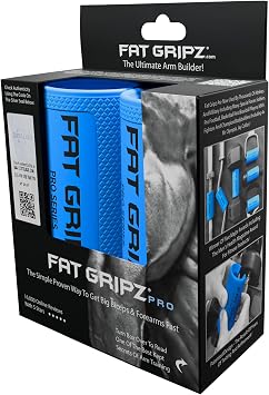 Fat Gripz - Thick Grips - Increased Muscle Fiber Activation - Bigger Arms 4x Mens Health Award Winner