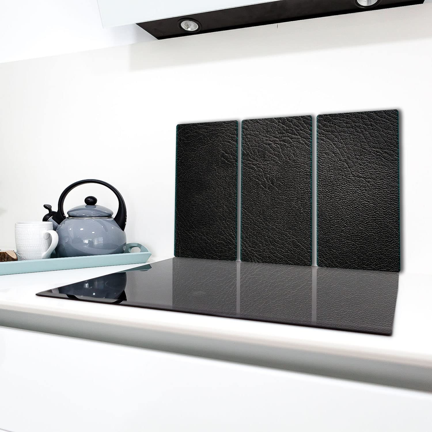 TMK ArtDeko - Abdeckung Ceranfeld – Herdabdeckung 3 Teilig 30x52 cm – Robust, Hygienisch & Rutschfest – Herdplatten Abdeckungen – Schutz & Zusätzliche Arbeitsfläche – Vielseitige Nutzung