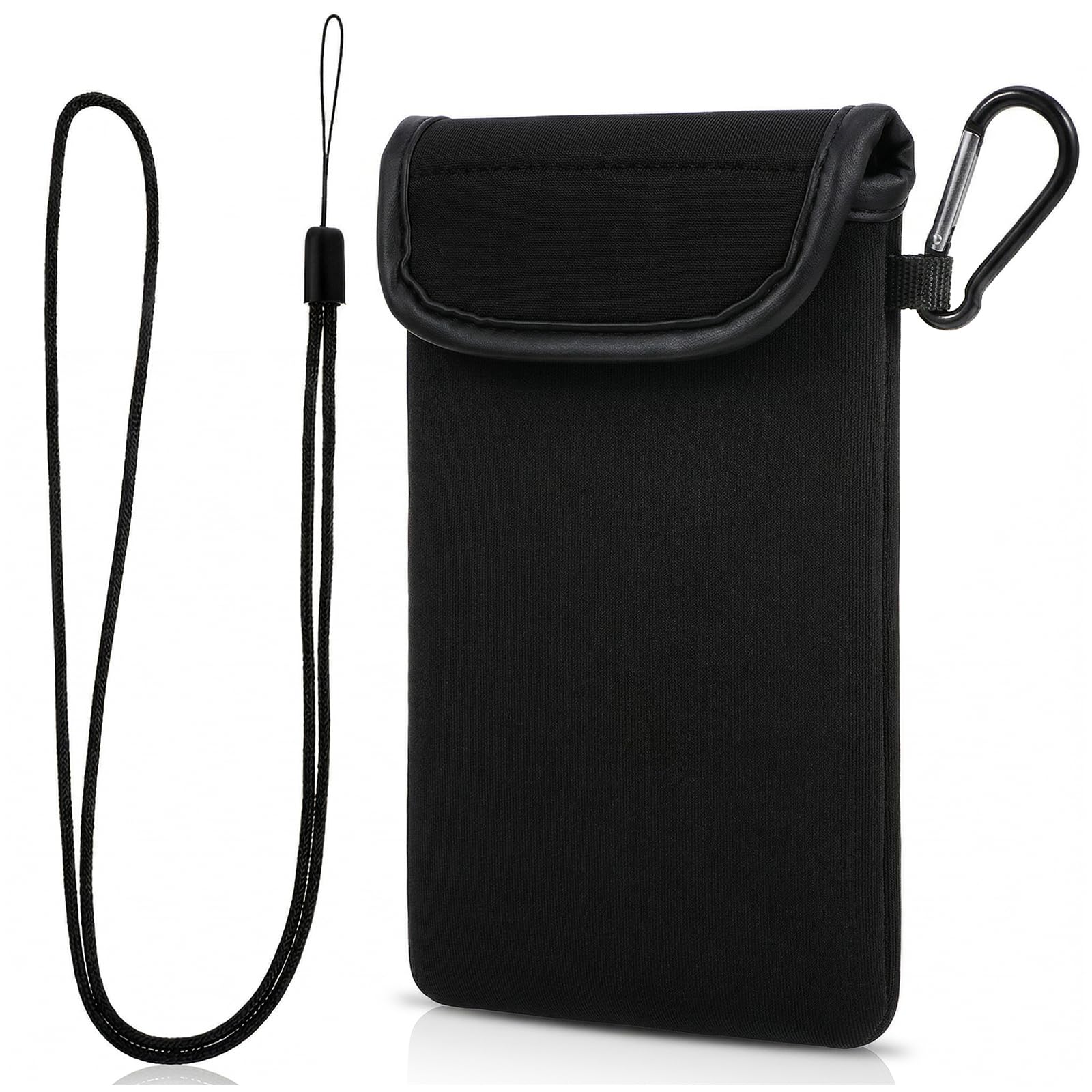 Handy Tasche, Handy Schutzhülle Neopren Handytasche für Smartphones Universal Handysocke Handyhülle Tasche Schutzhülle mit Karabiner und Umhängeband für Telefone Bis Zu 6,7 Zoll