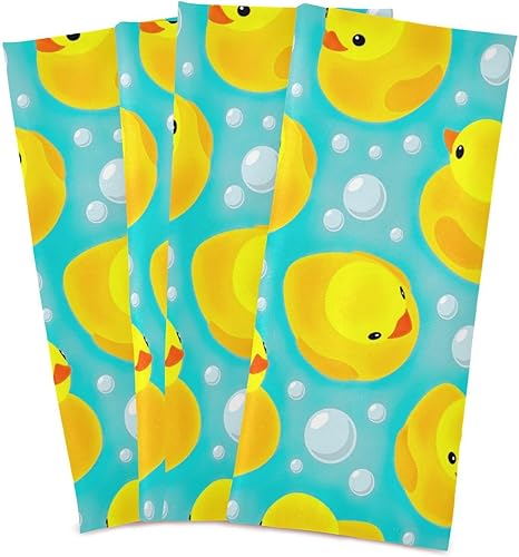 Miniatura 2 de Patrón de patos de goma amarillos, toalla de cocina de 28 x 18 pulgadas, toallas de cocina absorbentes para decoración de cocina