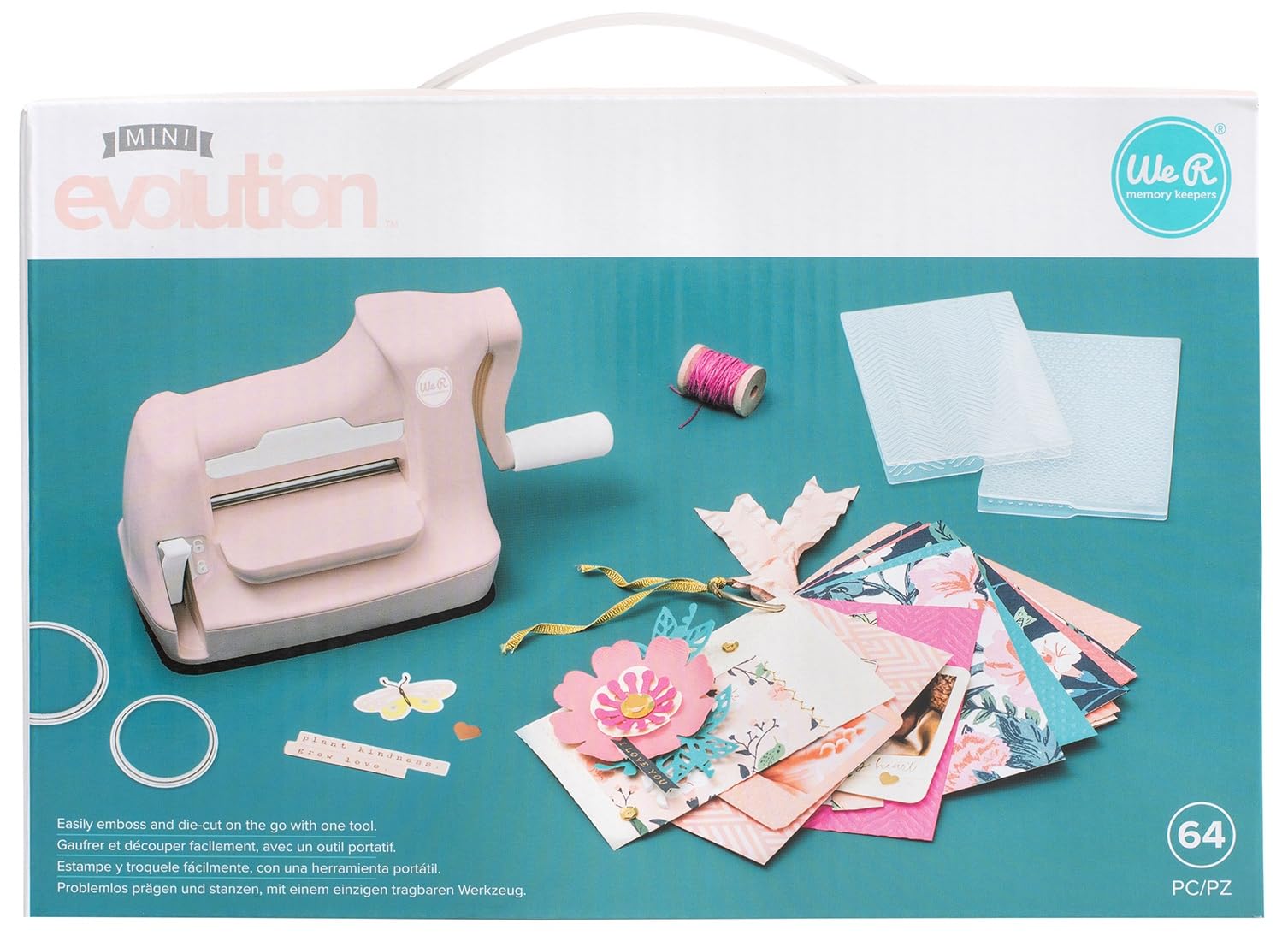 Mini Evolution We R Memory Keepers machine de découpe rose pour papier