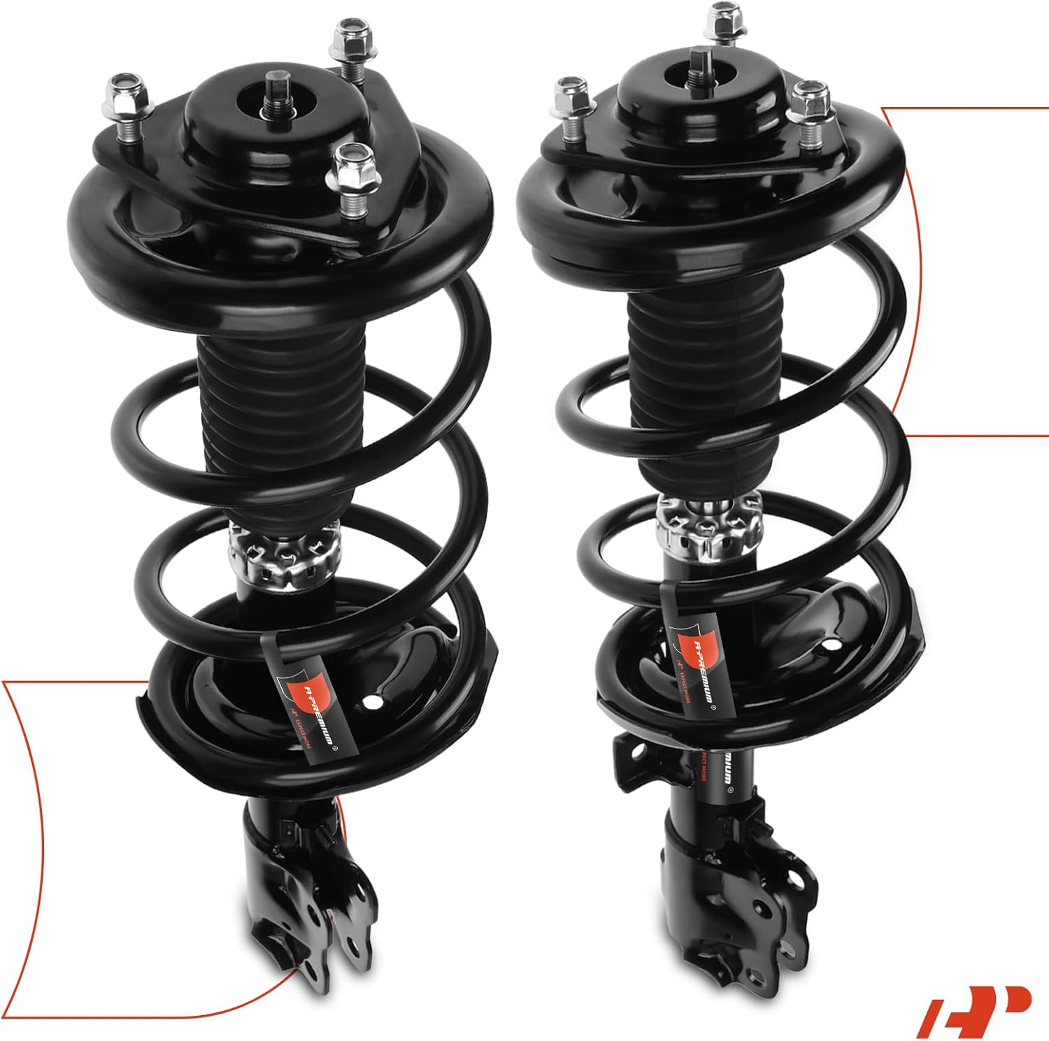 A-Premium Strut Assembly Compatible with Mitsubishi Lancer [DE/ES] 2008 2009 2010, Auto CVT Trans - 2x Replacement Suspension Complete Strut Shock Absorber with Coil Spring