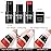 BOBISUKA Black White Red Face Paint Stick with Setting Powder Set Clown Makeup Eye Black Sticks for Sports, Body Paints for Halloween Joker Skeleton Cosplay Special Effects Costume SFX Stage Kit