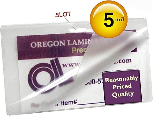 Miniatura 3 de Oregon Laminations Premium - Bolsas de laminación en caliente de 5 mil con ranura lateral larga de 2-1/2 x 4-1/4 (paquete de 200) transparente