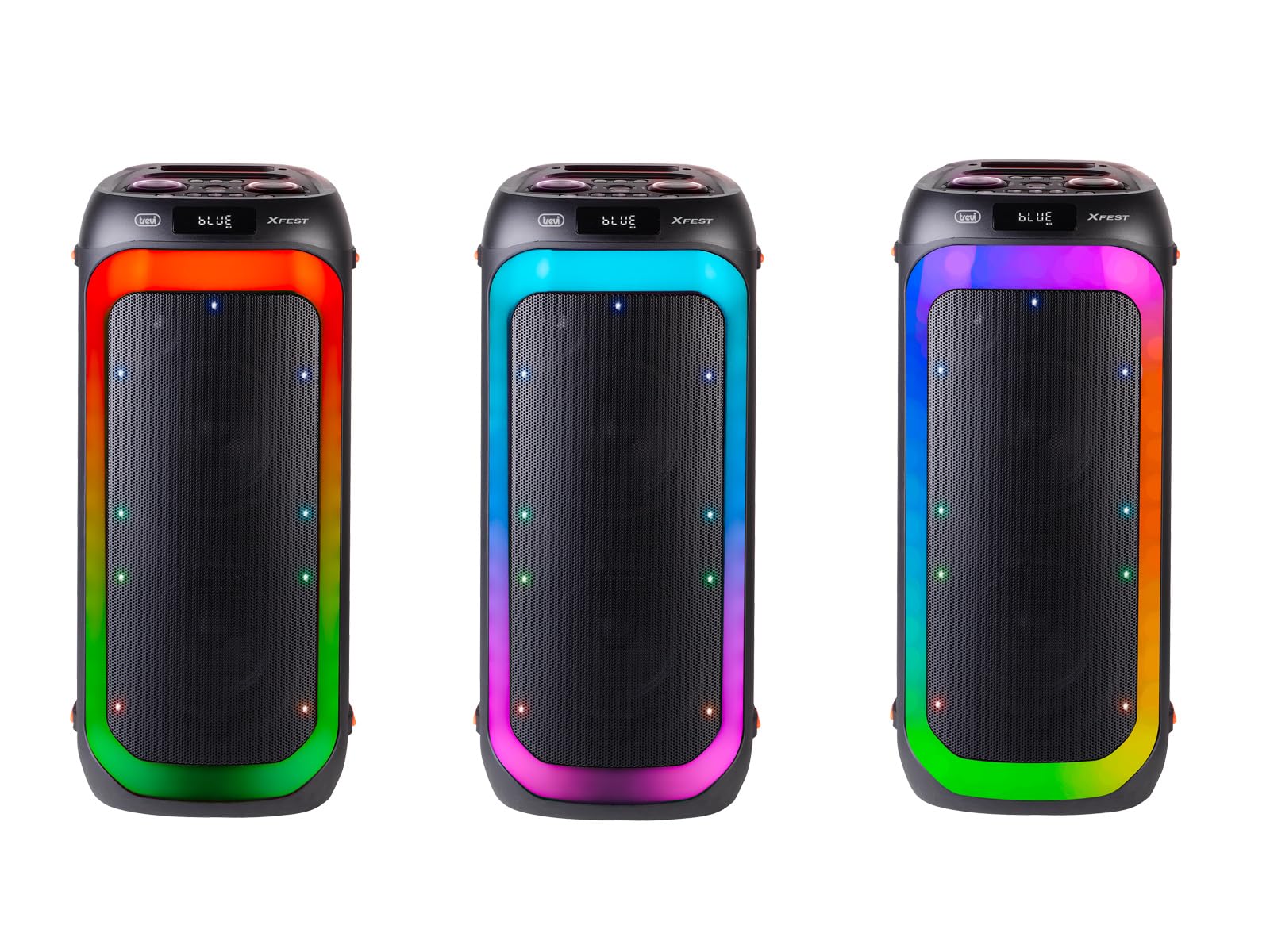 Trevi XF 780 KB Speaker Wireless Portatile 110W con Batteria, Altoparlante Karaoke con Microfono Incluso, Ingressi USB Micro SD LINE-IN, Funzione TWS, Cassa Audio per Feste ed Eventi