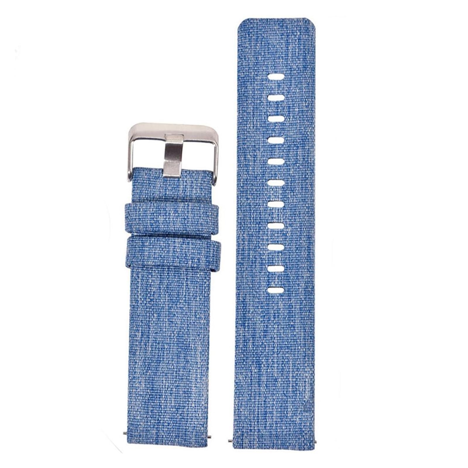 Run Ken Bracelet De Montre En Nylon 18 Mm, 20 Mm, 22 Mm, 24 Mm, À Dégagement Rapide, En Toile, Style Sport, Noir Et Bleu