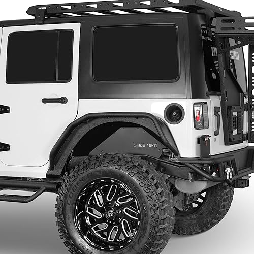 Miniatura 4 de Hooke Road Revestimiento interior de aluminio para guardabarros interior para Jeep Wrangler JK 2007-2018 y Unlimited 24 puertas, 2 fundas ligeras