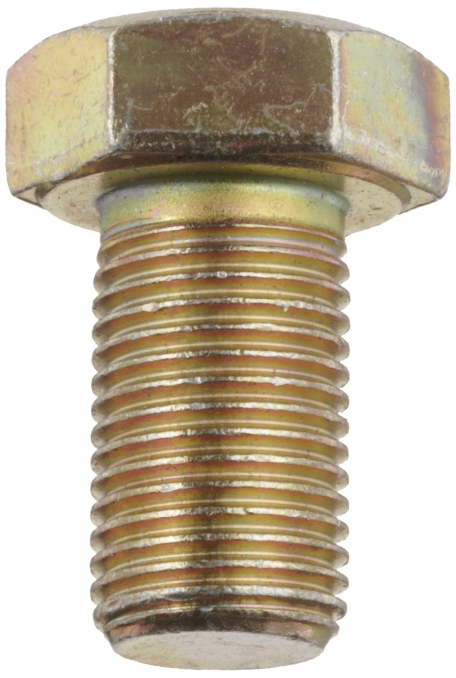Steel Hex Bolt, Grade 8, Zinc Yellow-Chromate Plated Finish, External Hex Drive, Meets ASME B18.2.1, 1-3/8" Length, Partially Threaded, 1/2"-20 Threads, Imported (Pack of 50)