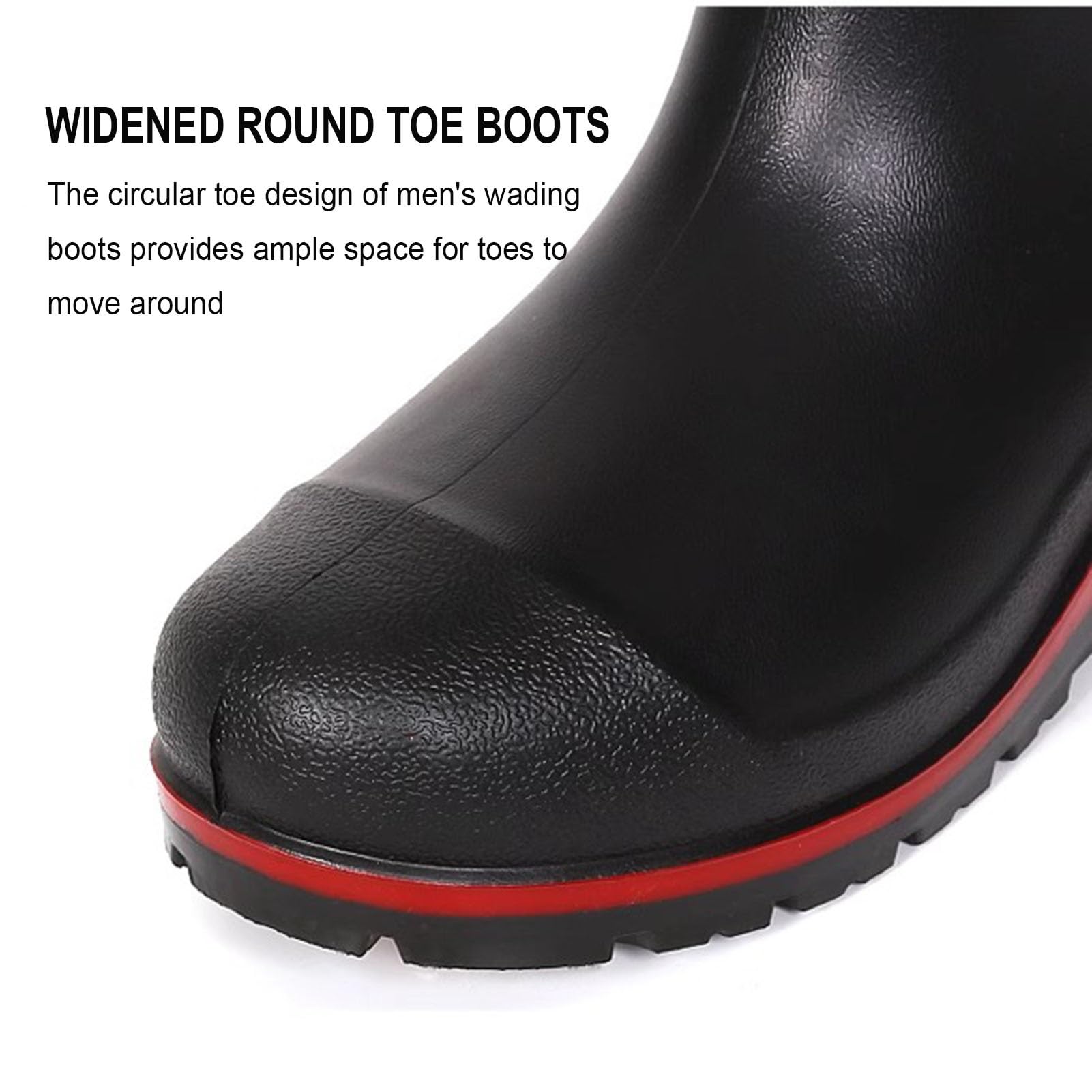 FAXIOAWA Vadeadores de cadera para hombre, botas de pesca de PVC con tiras reflectantes, para deportes al aire libre