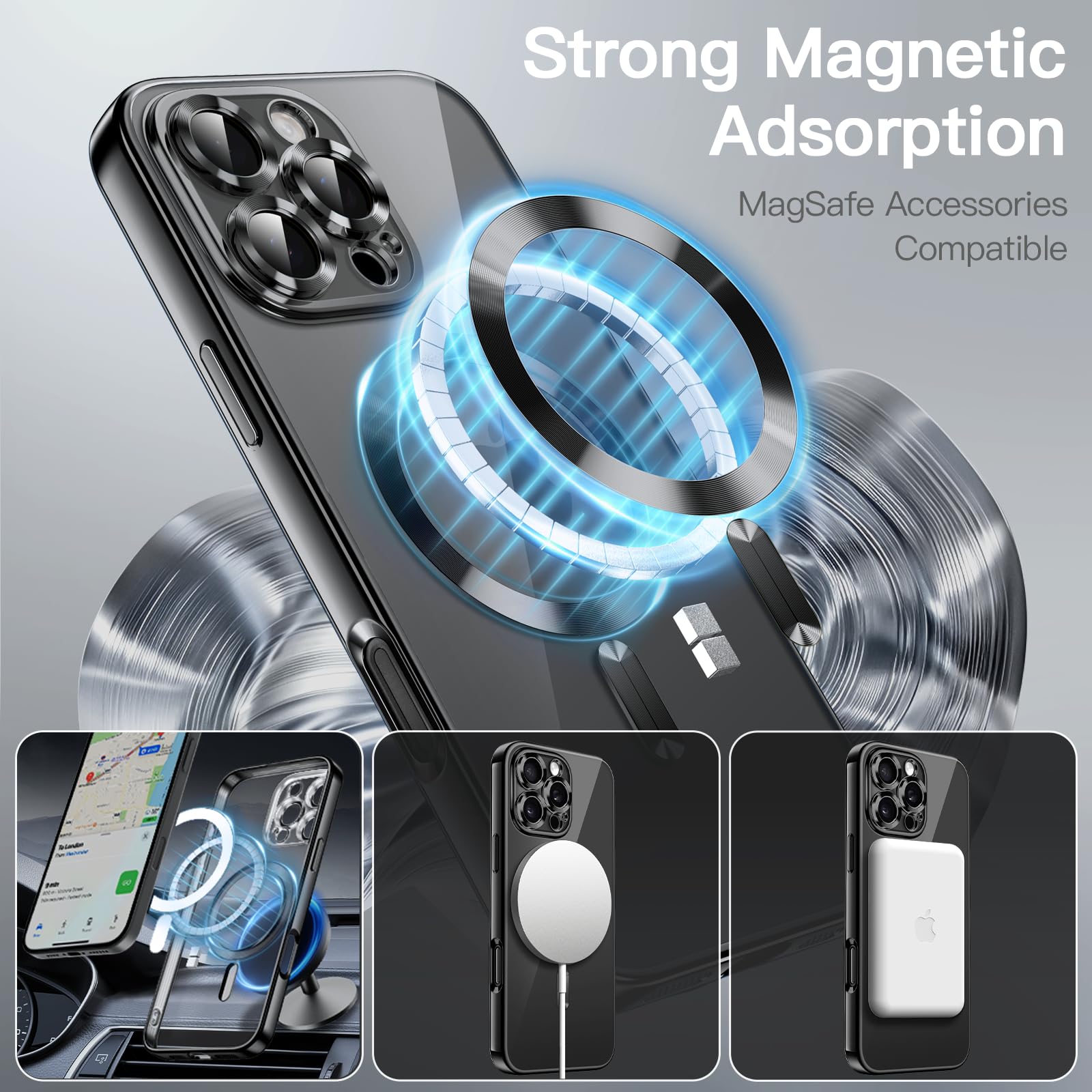 JETech Zachte Doorzichtig Case voor iPhone 14 Pro Max 6,7-Inch, Camera Lens Volledige