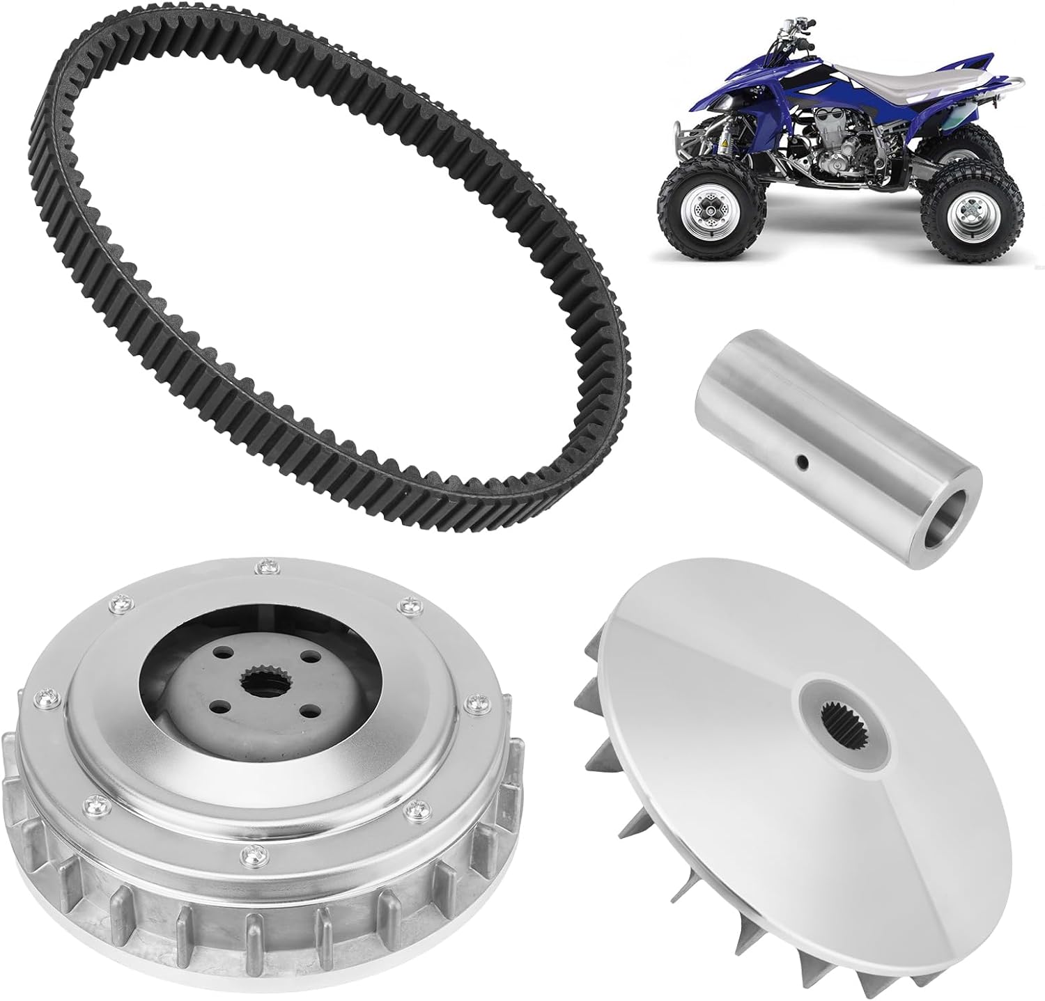 Primary Clutch Sliding Sheave Assembly Kit with Fixed Sheave Belt Compatible with Hisun UTV ATV 500 700 Massimo Bennche Coleman Axis Menards Qlink Excalibur Supermach 500 700 Replaces# 90700-F39-0000