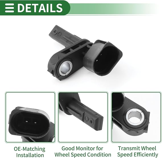 Motoforti Front Right ABS Sensor WHT003856/7H0927804 for Audi A3 2006-2016