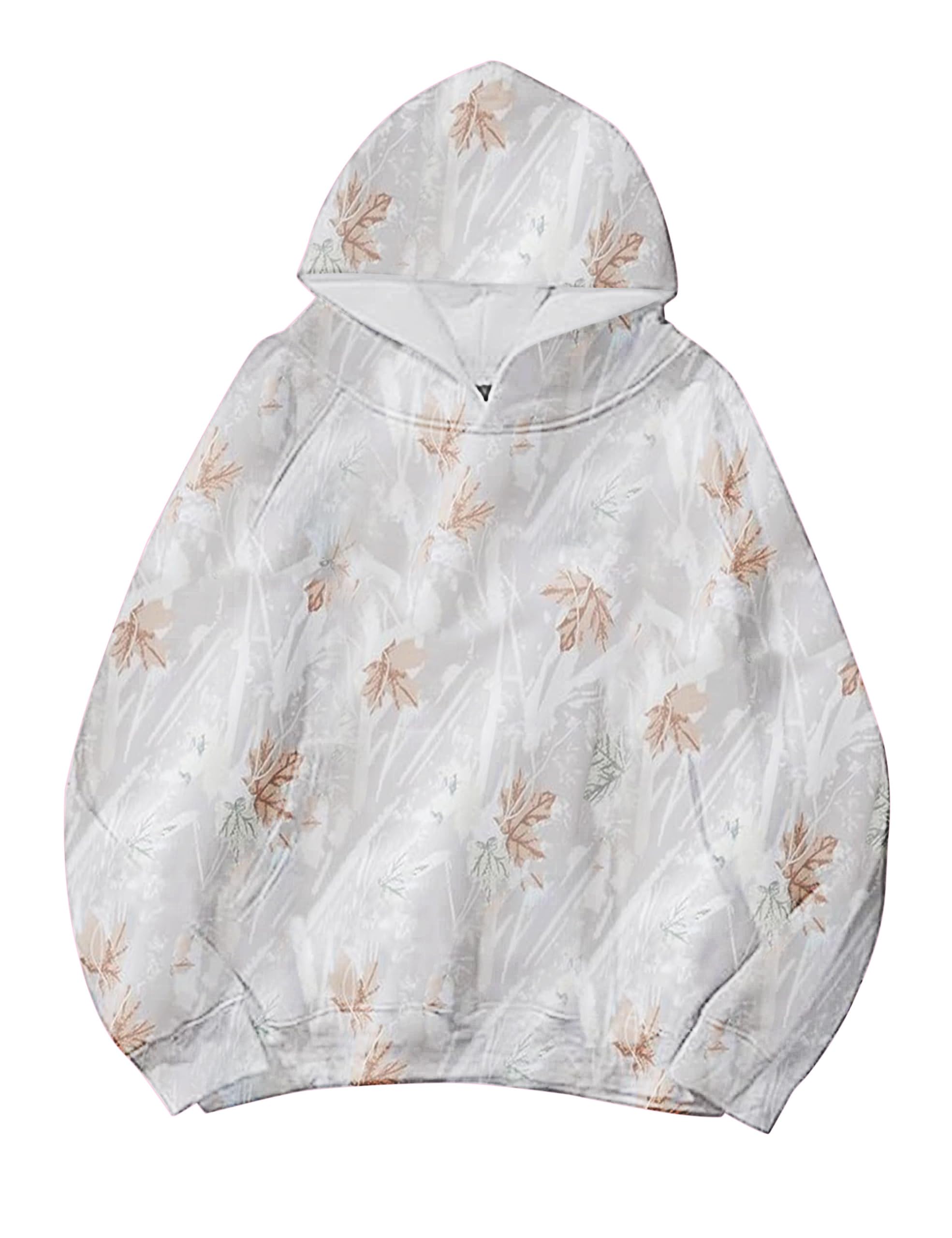 Lauweion Women Solid Basic Fleece Letter Loose Hoodie Sweatshirt Long Sleeve Kangaroo Pocket Drop Shoulder Pullovers Top