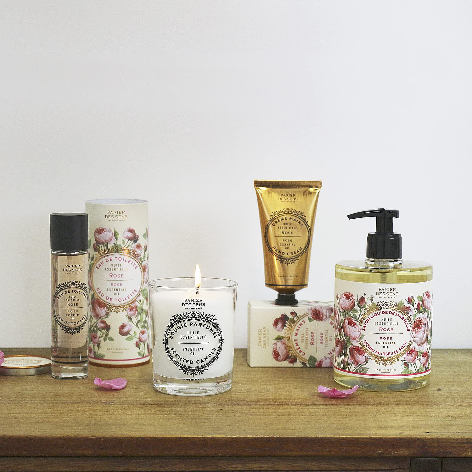 Panier des Sens, Rose Candle, Scented Candles for Home, Essential Oil Candle - Image 4