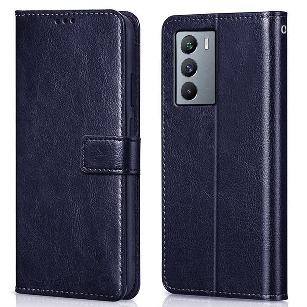 WOW IMAGINE Shock Proof Flip Cover Back Case Cover for iQOO 9 SE 5G (Flexible | Leather Finish | Card Pockets Wallet & Stand | Blue) (B09WVNYDXG) Amazon Price History, Amazon Price Tracker