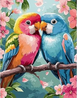 Gamteldot Parrot Diamond Art Kits for Adults-5D Diamond Painting Kits with Complete DIY Tools,Full Drill Diamond Dots Gem Art Crafts for Adults,Perfect Home Wall Decor and Gift-12x16in