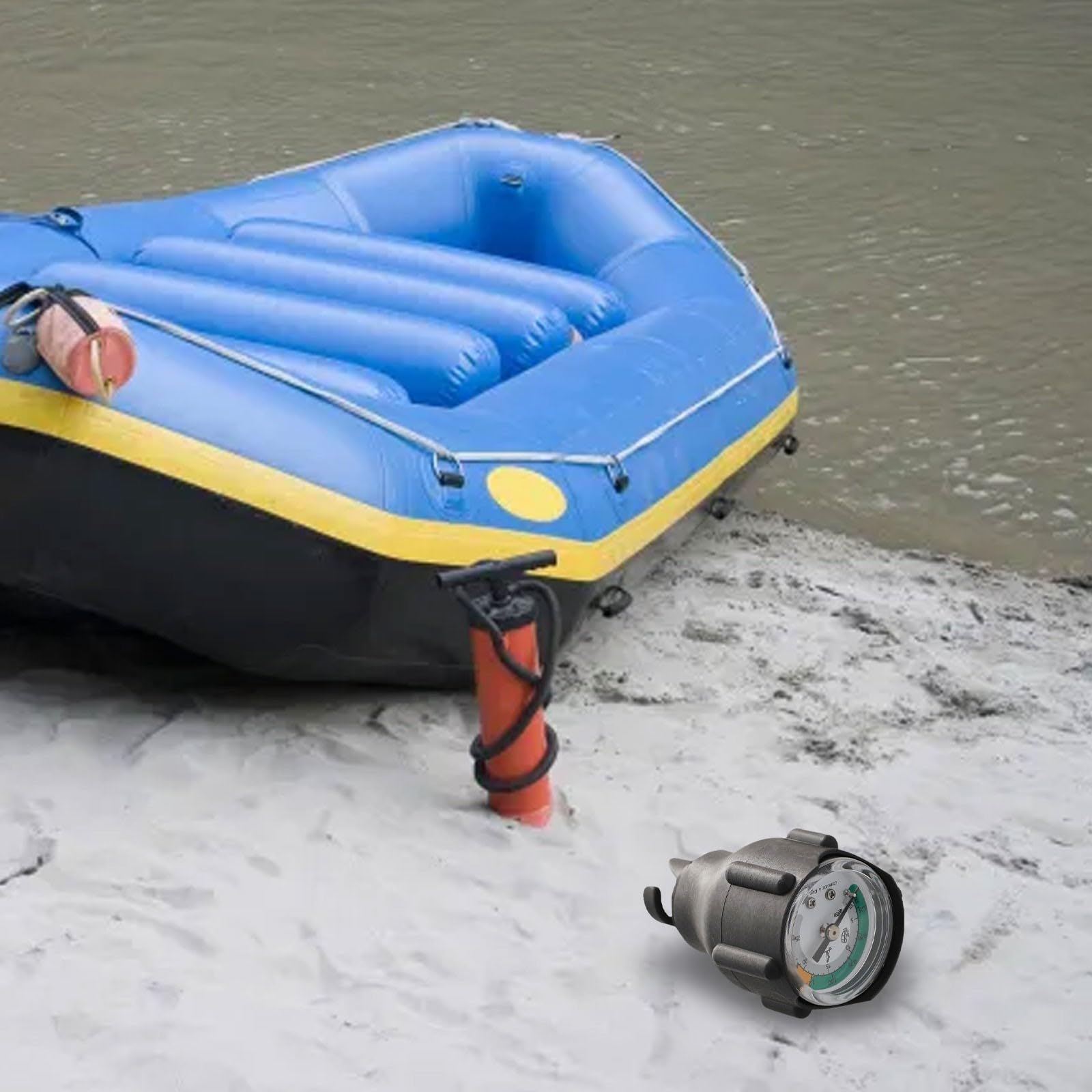 Barometro gonfiabile a doppia pressione (30 psi/2 bar), compatto e facile da trasportare