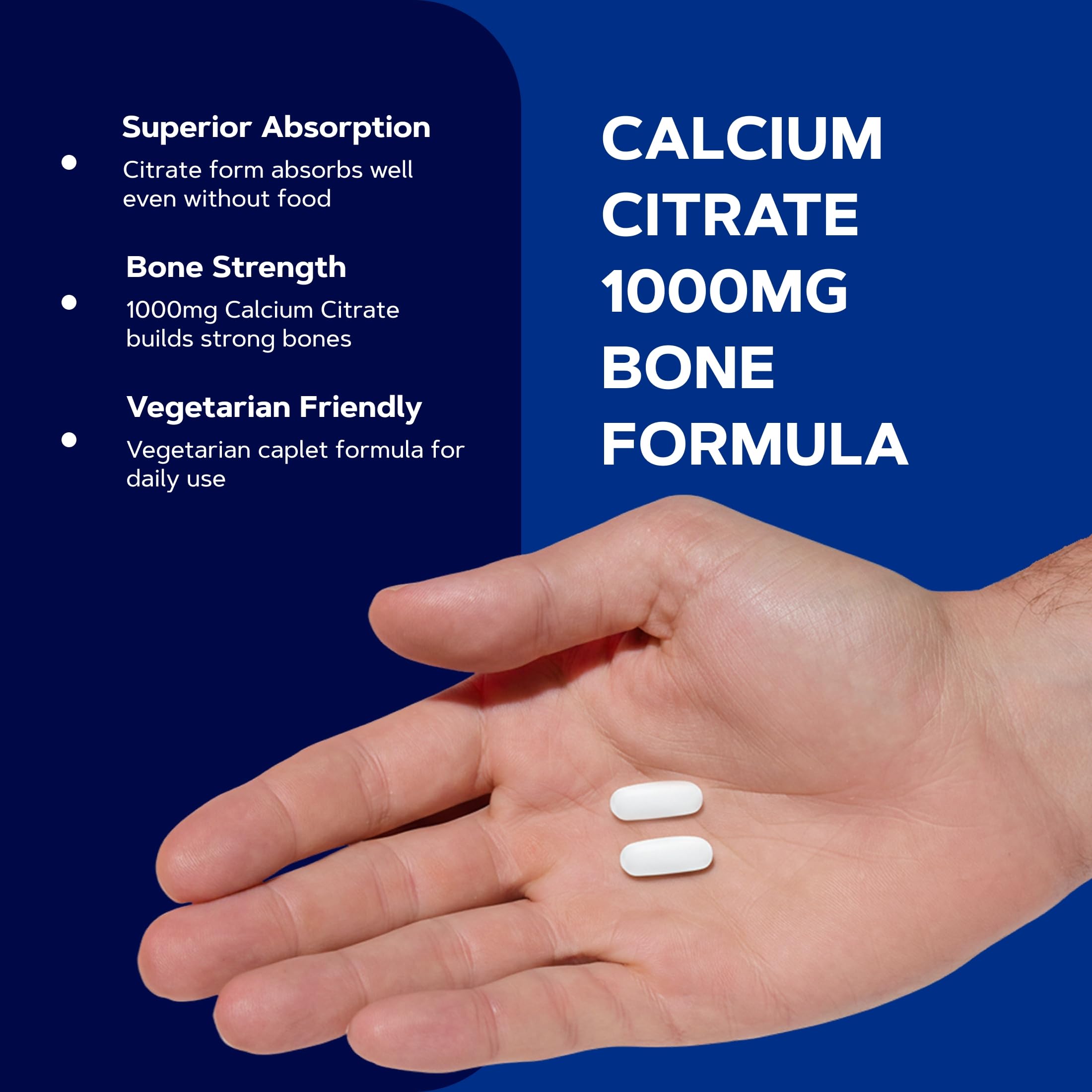 GNC Calcium Citrate 1000mg, Supports Strong Bones, 180 Caplets — Amazon image 4