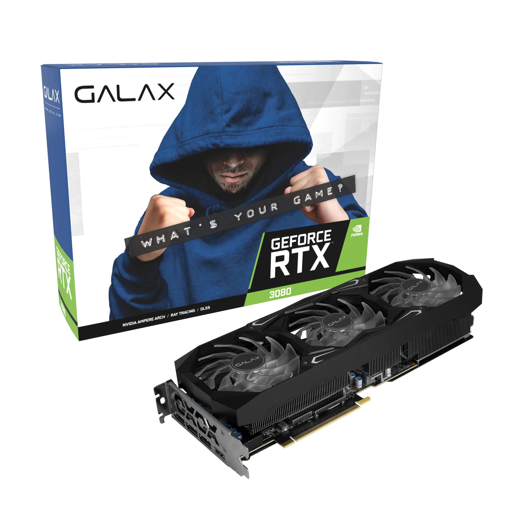 GALAX GeForce Nvidia RTX 3080 SG (1-Click OC) 10GB GDDR6X 320-bit DP3 ...