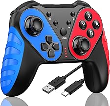 Wireless Switch Controllers Compatible with Nintendo Switch/Lite/OLED Game Console, Switch Pro Controller w/Turbo, Rumble,...