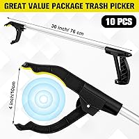 Vista 2 de Sabary 20 unidades de recogber Reacher - Recogedor de basura, herramienta a granel de 30 pulgadas, primavera, día de la tierra, limpieza de arena