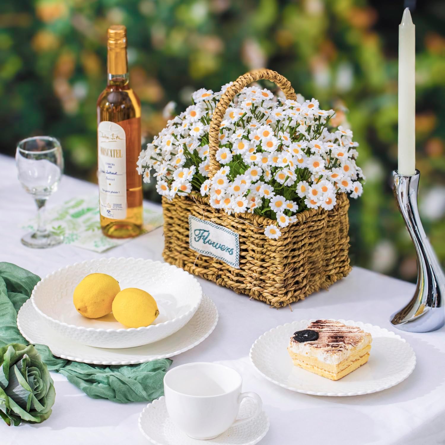 HOMBENE Dinnerware Set, 12 Piece Porcelain Dinnerware with Plates, Bowls and Dishes, Modern Dish Set for 4 - Image 4