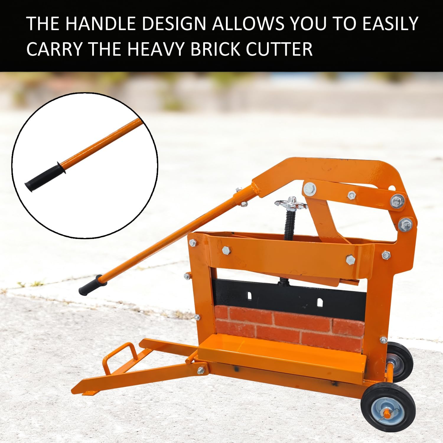 Pavers Splitter Tool Max 15.7inch Cutting Width Block Splitter Cutter with Wheels Paving Tool for Cutting Curbs Walkway Bricks Hollow Bricks