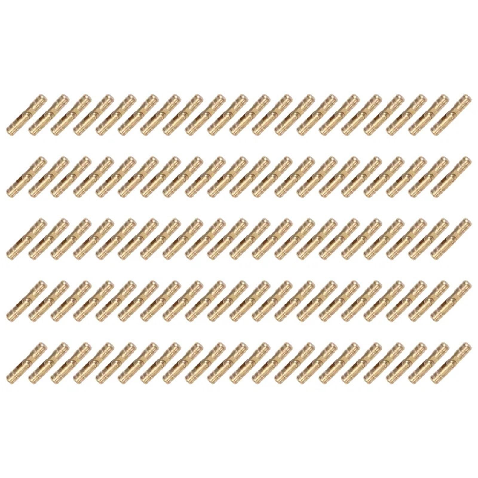 Luysgbxr Gold Barrel Hinges 100Pcs Brass Concealed Barrel Hinges Jewelry Wood Boxes Cabinet Invisible Furniture Hinge 4X20mm