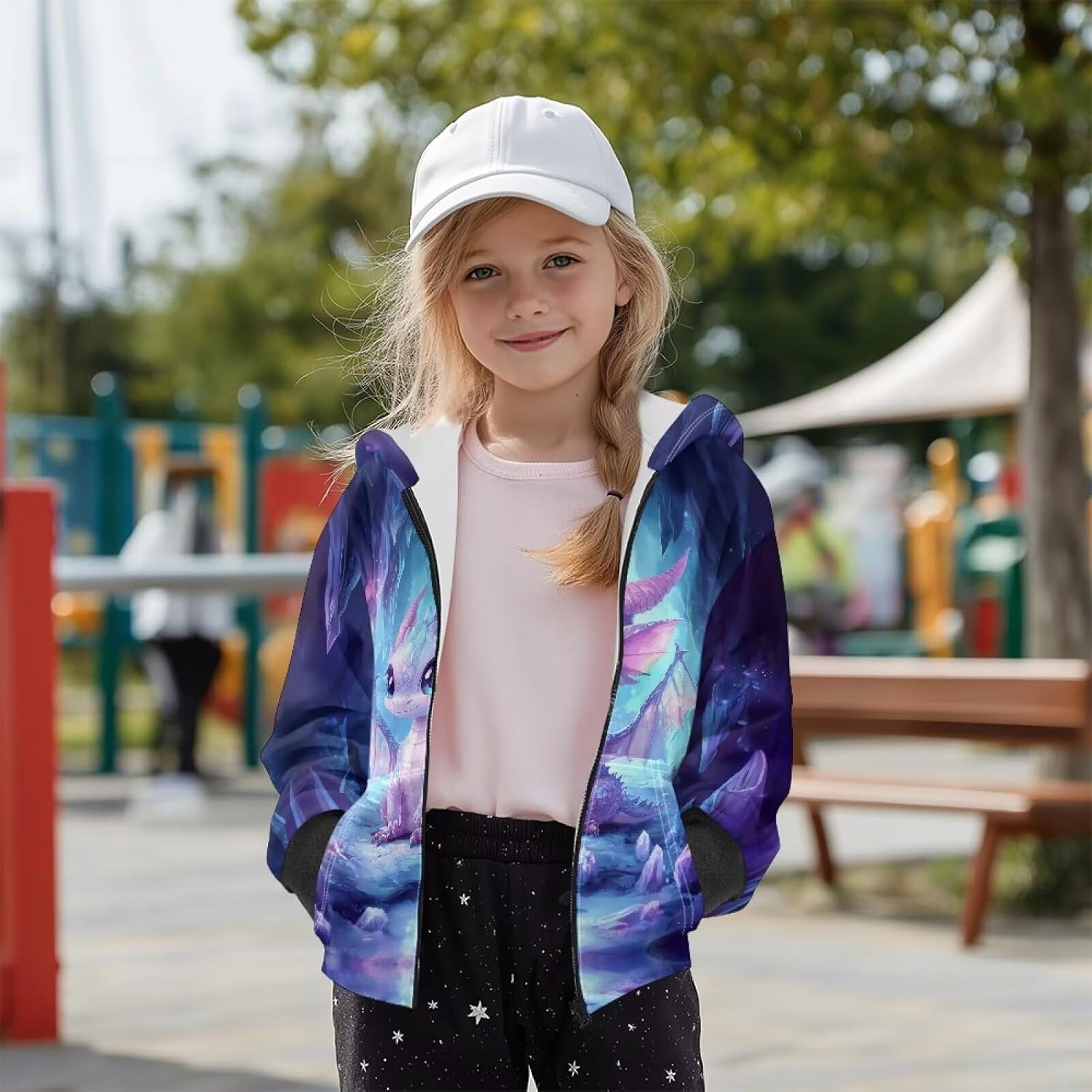 Long Sleeve Hoodies Girls Size 6-16Y Zip Up Sweatshirts Winter Fleece Hoodies
