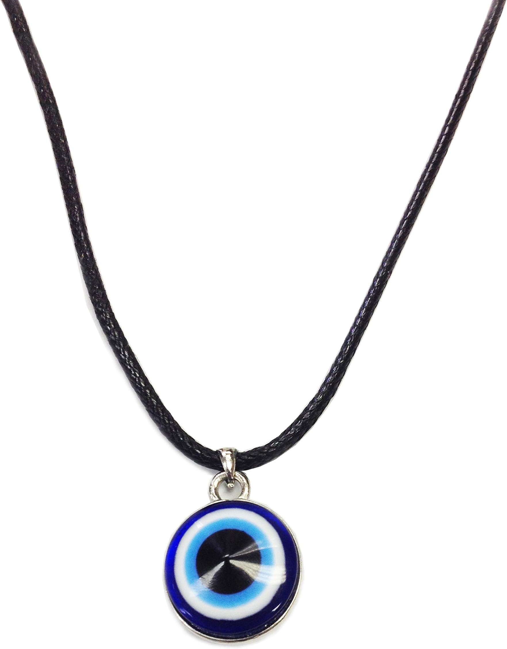 3053 Blue Turkish Glass Evil Eye Necklace Pendant - LuckyEye Jewelry