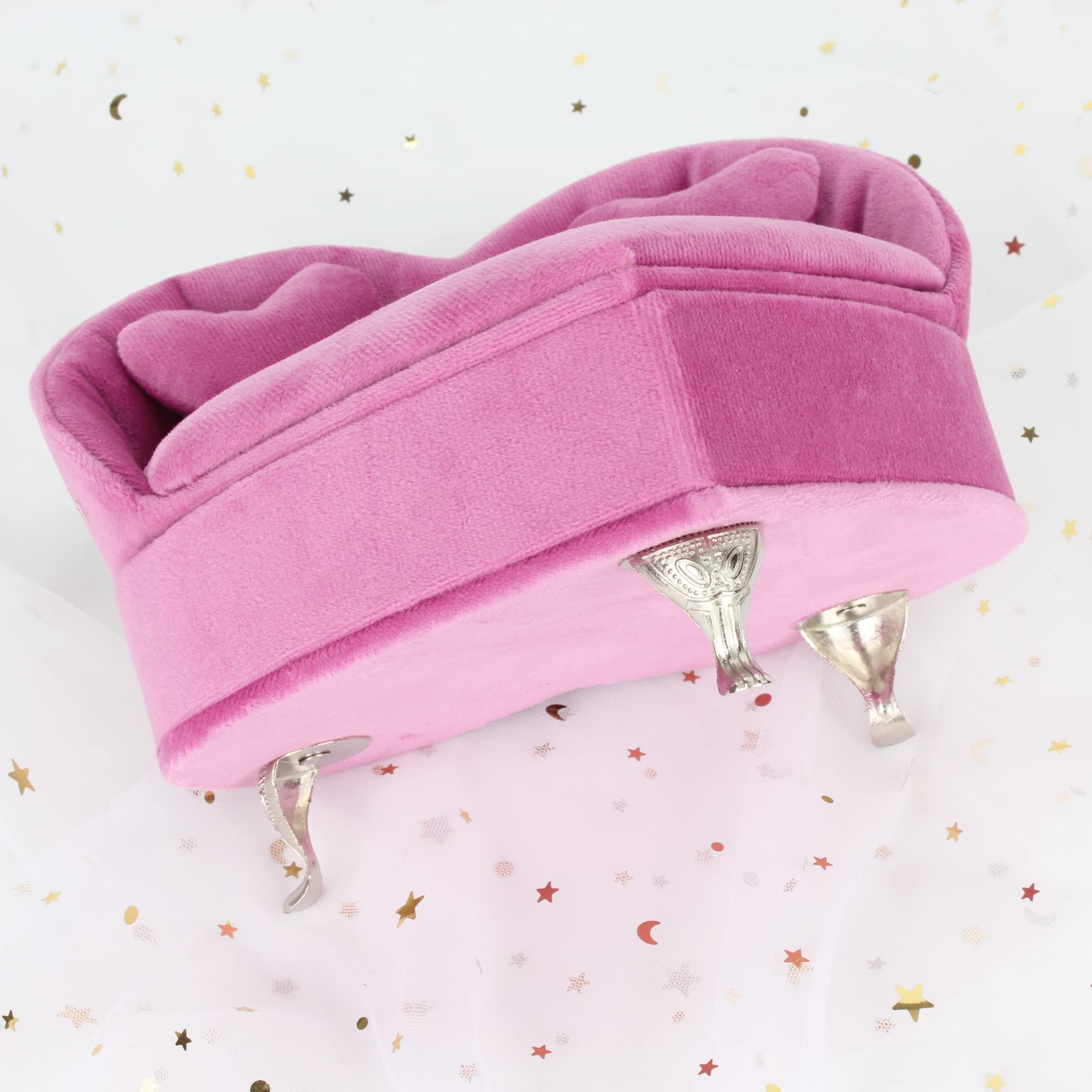 Pudełko na biżuterię organizer kwiatowa biżuteria komoda sofa kanapa okrągłe łóżko domek dla lalek meble