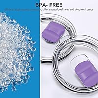 Vista 58 de Tapa con popote para vaso de 30 onzas, tapas de repuesto compatibles con YETI Rambler de 30 onzas, vaso con popote de 35 onzas, sin BPA e