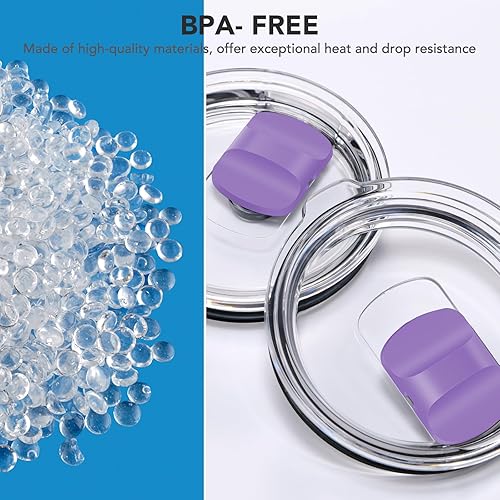 Miniatura 5 de Tapa de vaso de 30 onzas, tapas de repuesto compatibles con vaso YETI de 30 onzas, taza de 14 onzas y taza con popote de 35 onzas, tapas de taza a