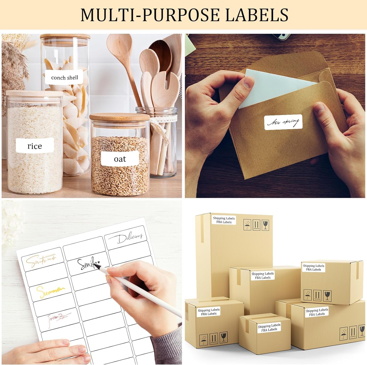 Hovat 100% Recycled Multi-Purpose. 8 Labels Per Sheet. 99 X 68 Mm Self