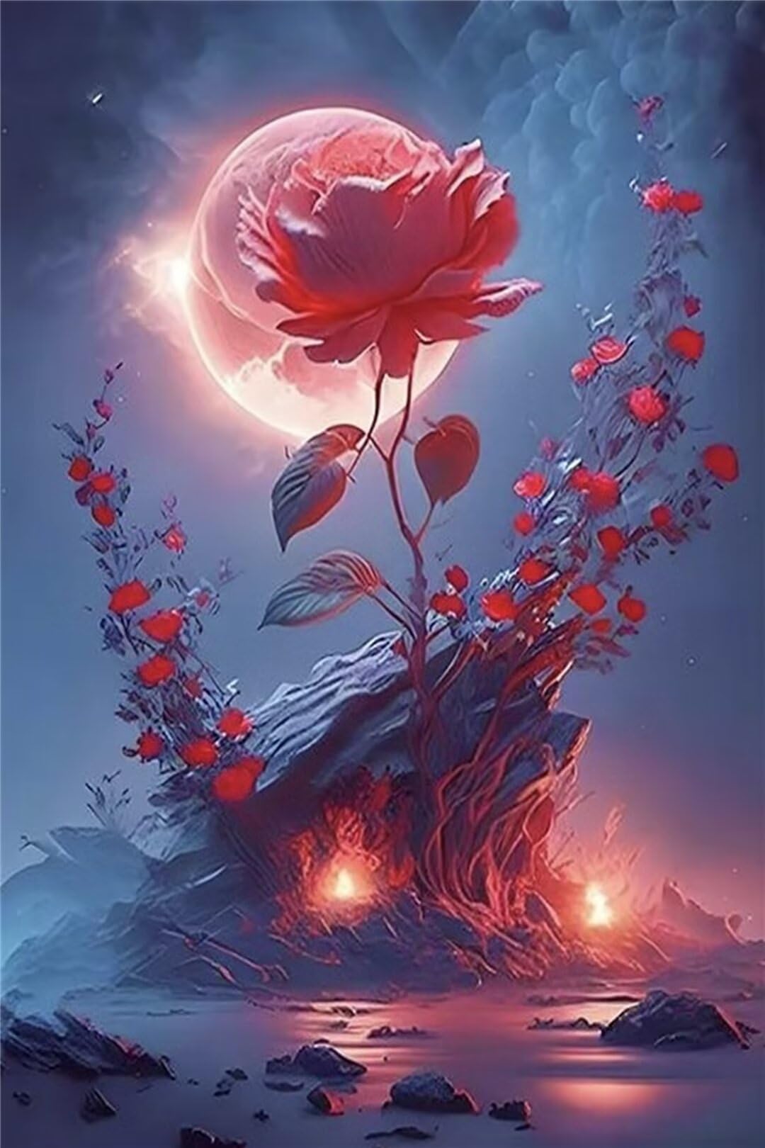 訳あり・ダイヤモンドアート・ローズレッド 楽天市場】【在庫一掃セール】 ダイヤモンドアート 初心者 初級 キット