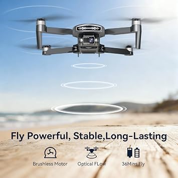 GPS Drone with Camera for Adults 4k,Brushless Motor, Auto Return Home, Follow Me,Optical Positioning,5G FPV Video Transmission,120FOV Camera, 90Adjustable Lens,2Batteries, Carrying Case,Under249g