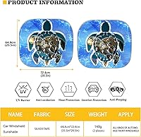 Vista 3 de Mumeson Parasol de dos piezas para parabrisas de automóvil de noche estrellada, parasol para rayos UV y reflector de calor para casi vehículos