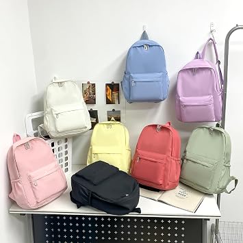 Risipu School Backpack for Girls Women Causal School Bags Teenage Boys Lightweight Travel Backpack Men Rucksack Water Resistant Bookbag for College (Black)