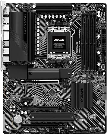 ASRock X670E PG Lightning ATX Anakart AMD AM5 Ryzen 8000 ve 7000, DDR5, 4x M.2 SSD, 4K 120Hz, AMD Expo, USB Type-C
