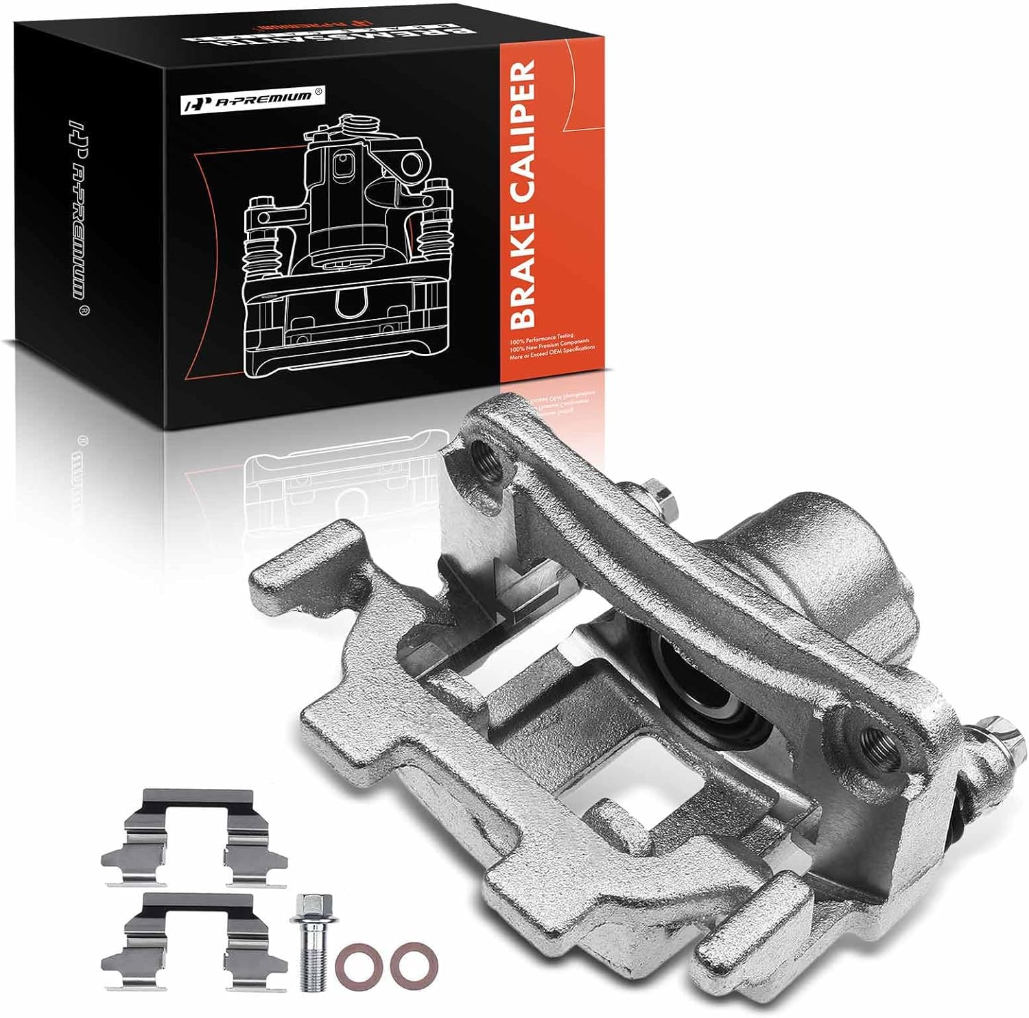 A-Premium Disc Brake Caliper Assembly with Bracket Compatible with Select Nissan Models - Maxima 2009-2014 2016-2018 - Rear Right Passenger Side