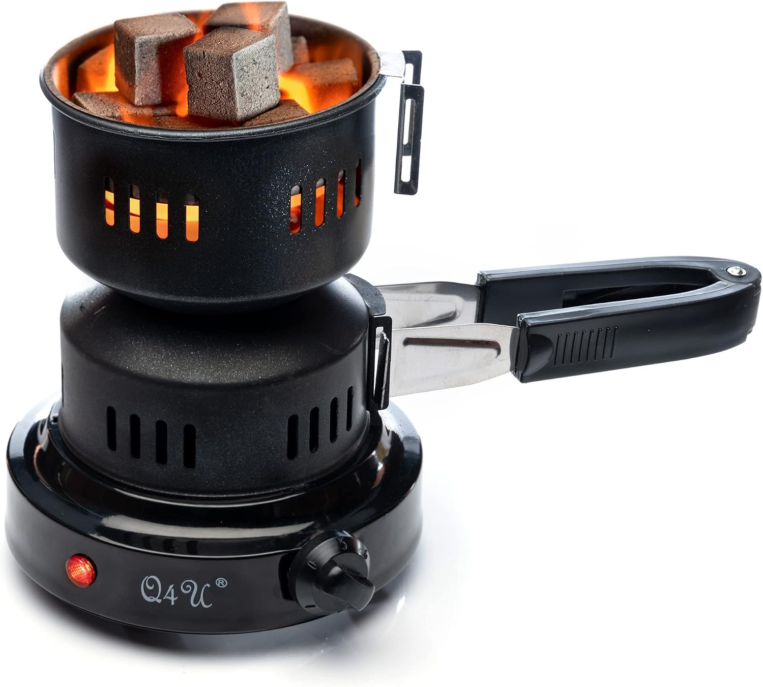 Q4U Charcoal Burner Black 650W Hot Plate UK PLUG