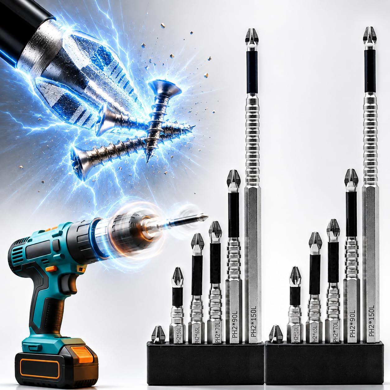High Magnetic Drill Bit Set,DIY/Pro Use 12pcs