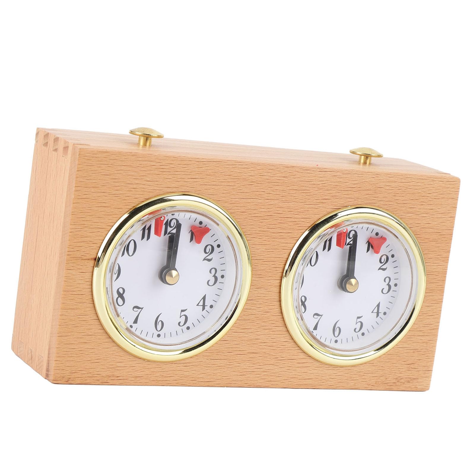 Alomejor Schachuhr, Mechanisch, Retro, aus Holz, Schachuhr, Analoger Timer, Retro, aus Holz, Hohe Genauigkeit, Geeignet für Schach, Chinesisches Schach und Weiqi